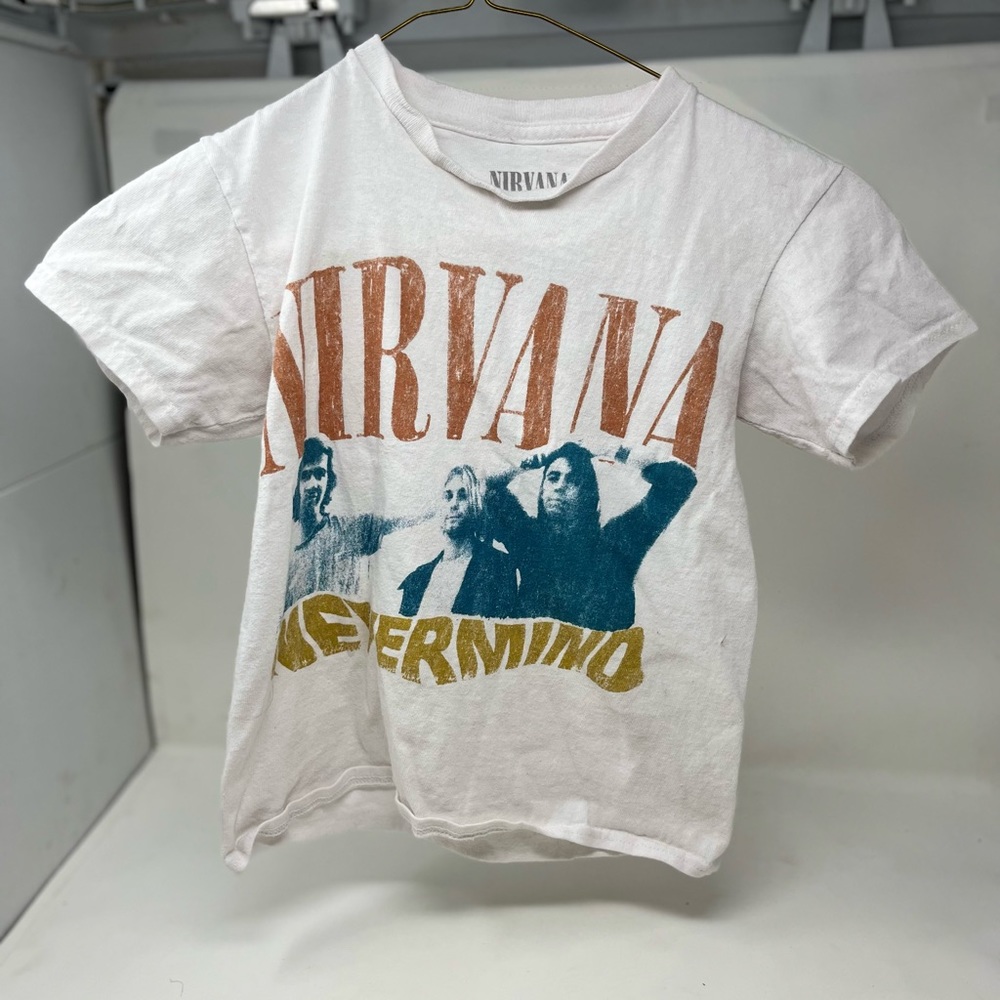 White Nirvana Nevermind graphic tee